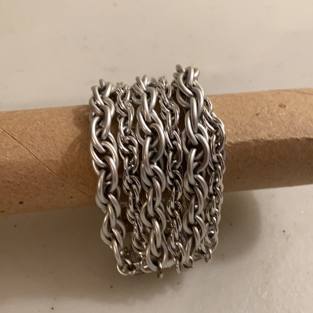 Lisner Silver Multi Chain Bracelet - image 2